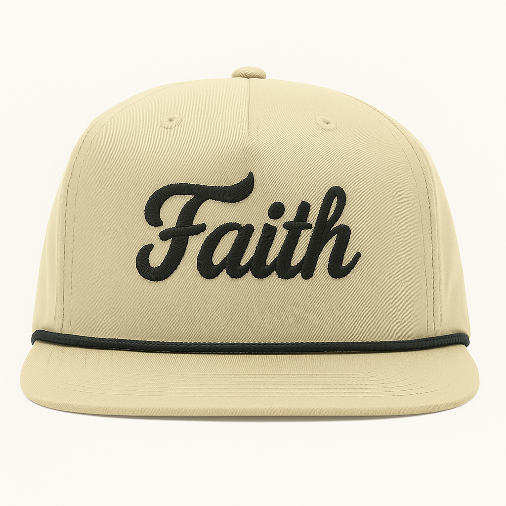 Faith Script Snapback Rope Hat-Pre Order Will Ship 11/25