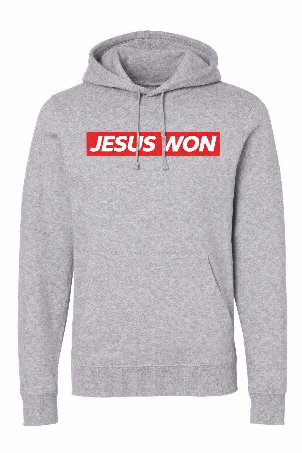 Jesus Won Heather Grey Hoodie
