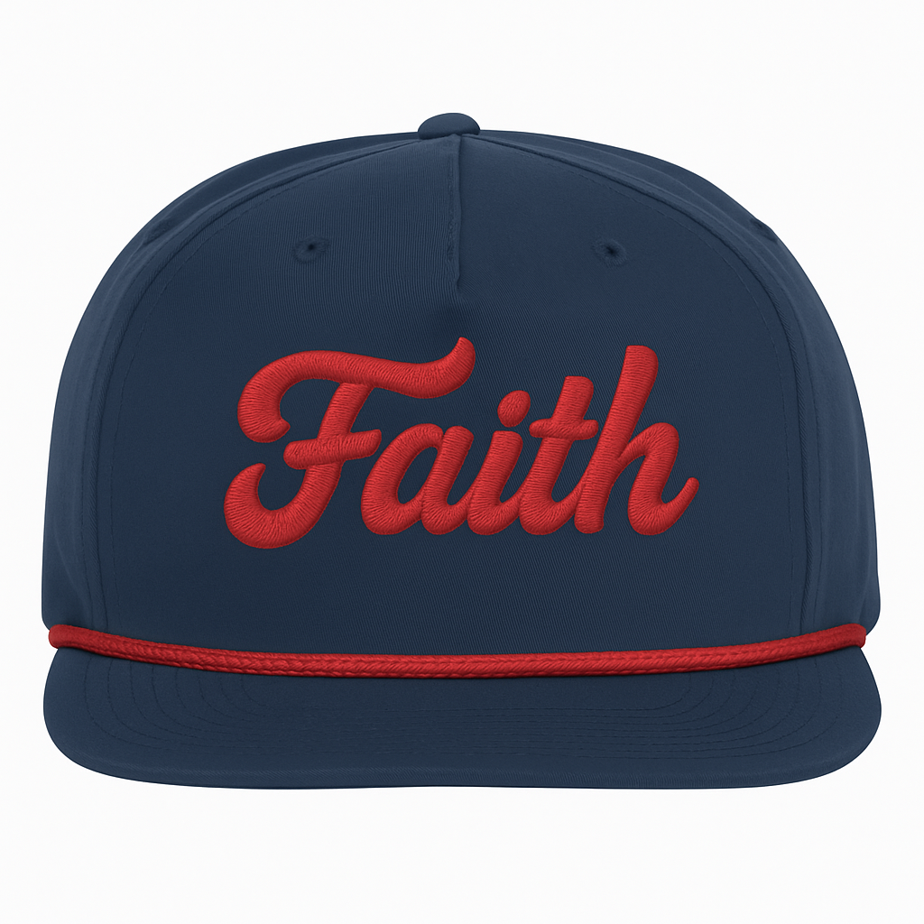 Faith Script Snapback Rope Hat-Pre Order Will Ship 11/25