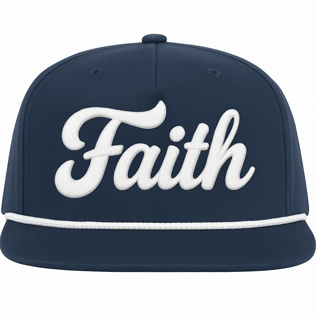 Faith Script Snapback Rope Hat-Pre Order Will Ship 11/25