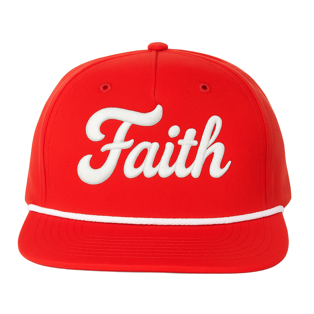 Faith Script Snapback Rope Hat-Pre Order Will Ship 11/25
