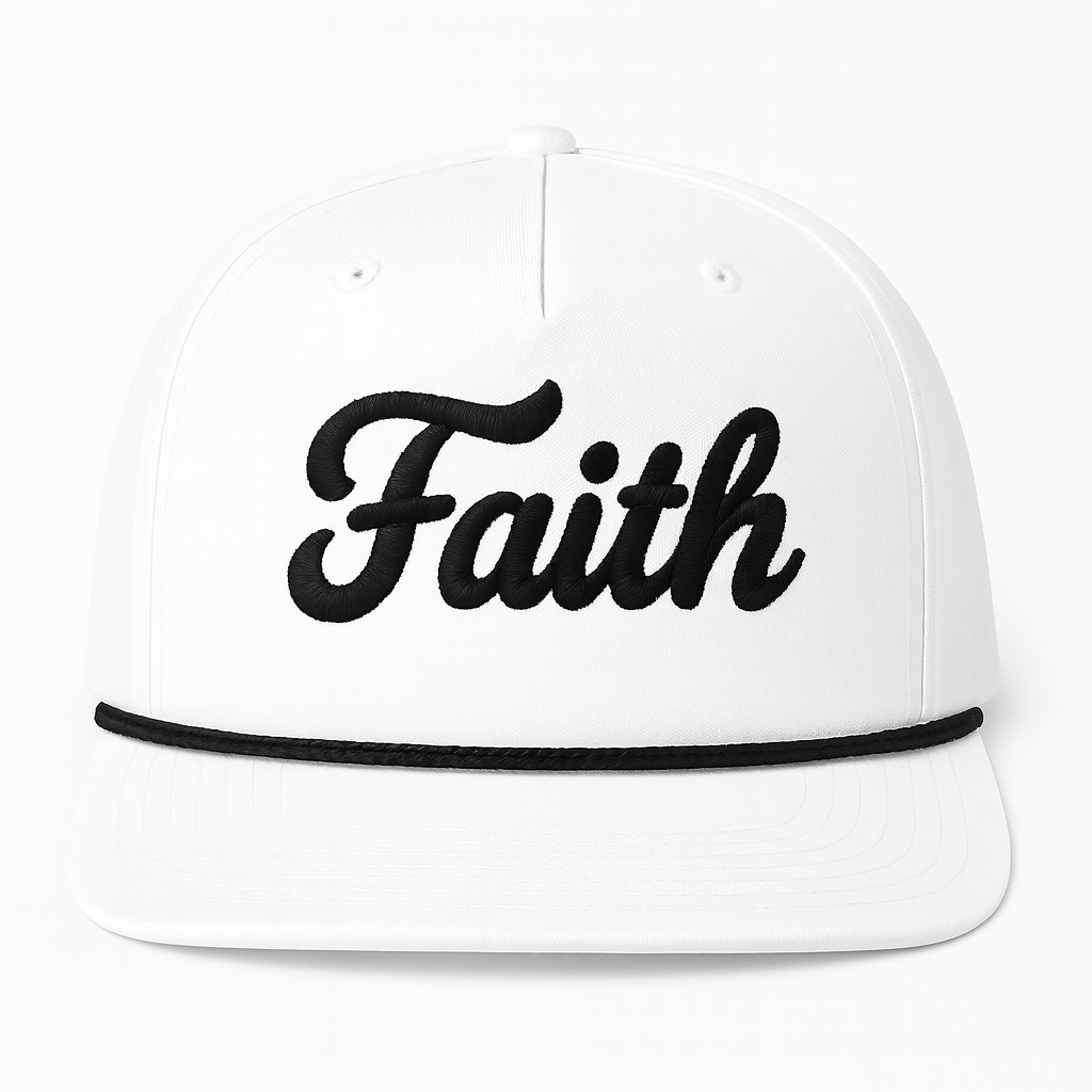 Faith Script Snapback Rope Hat-Pre Order Will Ship 11/25